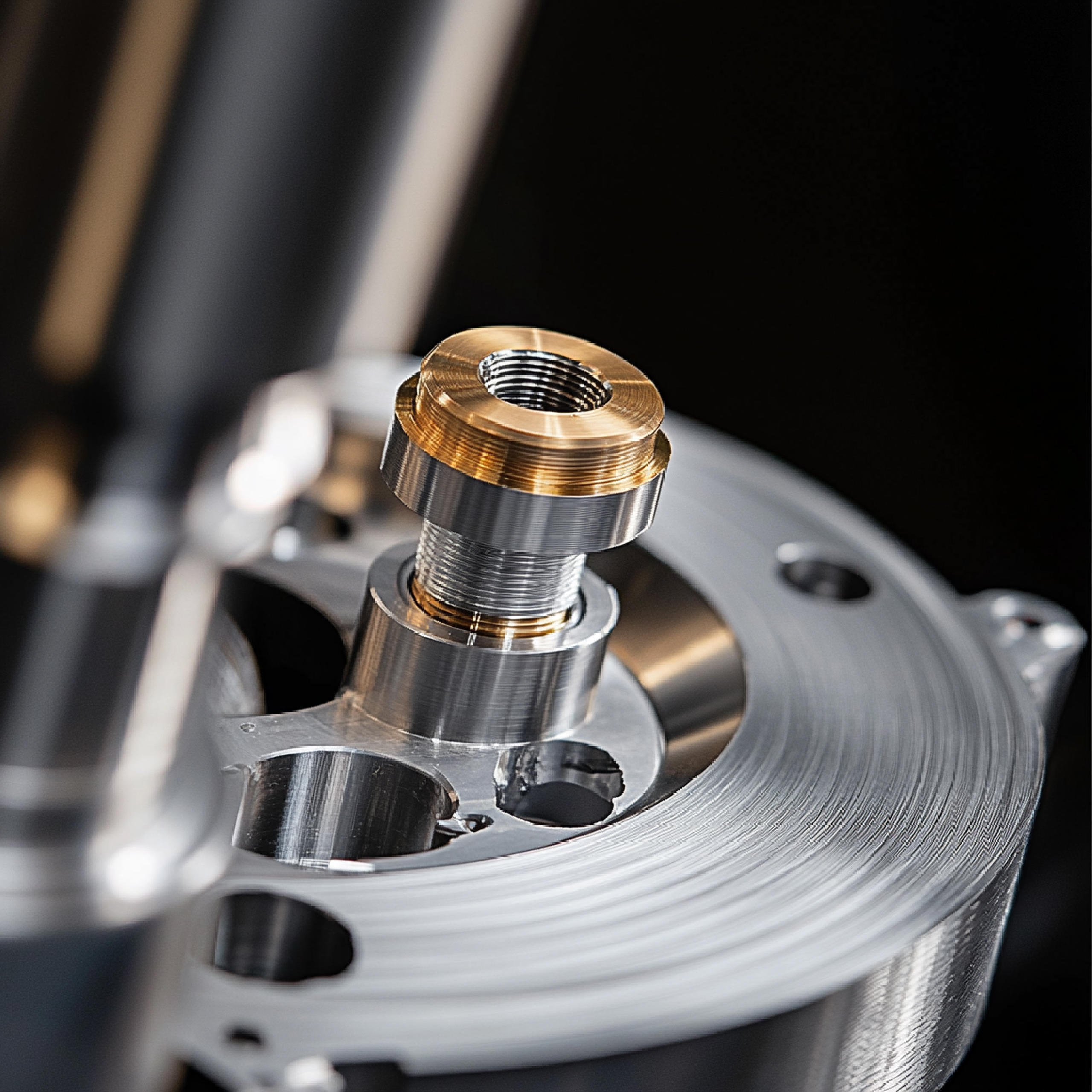 closeup highprecision machine part designed aerospace applications